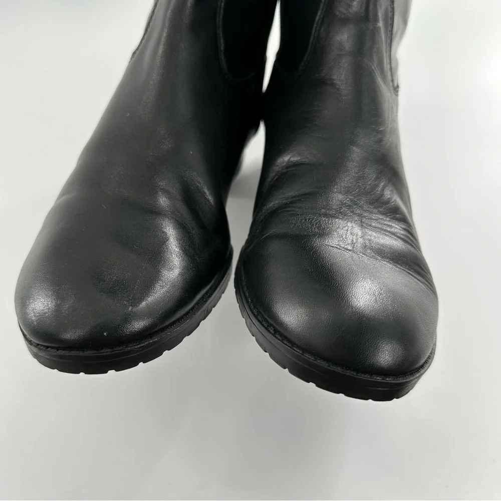 Lauren Ralph Lauren knee high boots 8 Sagira 2 black leather western equestrian - Picture 13 of 15